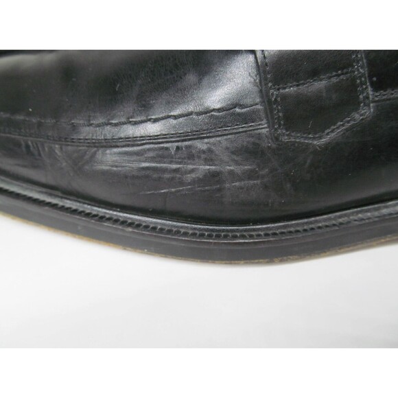 Mezlan Mens Black Apron Toe Derby Shoes Size US 10 Quality Made In Spain - Picture 10 of 16